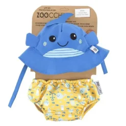 Zoocchini Baby Swimming Clothes*Zoochini - Baby Swim Diaper& Sun Hat Set Willy The Whale